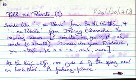 Features of the townland of Inis Oírr [Inisheer] beginning with the letter P