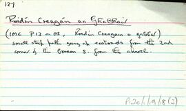 Features of the townland of Inis Meáin [Inishmaan], beginning with the letter R