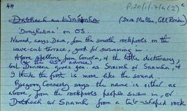 Features of the townland of Cill Éinne [Killeany], beginning with the letter D