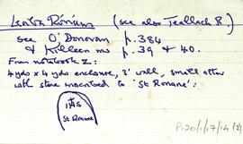 Features of the townland of Cill Éinne [Killeany], beginning with the letter N