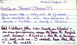 Features of the townland of Inis Oírr [Inisheer] beginning with the letter S