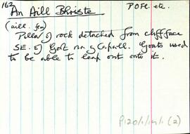 Features of the townland of Cill Mhuirbhigh [Kilmurvy], beginning with the letter A