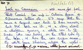 Features of the townland of Eochaill [Oghil], beginning with the letter L