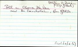 Features of the townland of Eoghanacht [Onaght], beginning with the letter P