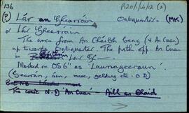 Features of the townland of Cill Mhuirbhigh [Kilmurvy], beginning with the letter L