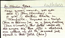 Features of the townland of Inis Meáin [Inishmaan], beginning with the letter M