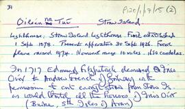 Features of the townland of Cill Éinne [Killeany], beginning with the letter O