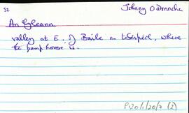 Features of the townland of Inis Oírr [Inisheer] beginning with the letter G