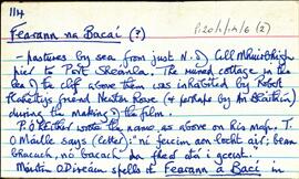 Features of the townland of Cill Mhuirbhigh [Kilmurvy], beginning with the letter F