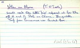 Features of the townland of Eoghanacht [Onaght], beginning with the letter U