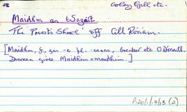 Features of the townland of Cill Éinne [Killeany], beginning with the letter M