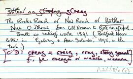 Features of the townland of Eochaill [Oghil], beginning with the letter B