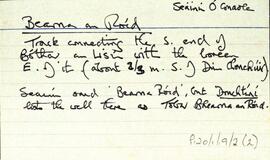 Features of the townland of Inis Meáin [Inishmaan], beginning with the letter B