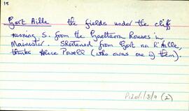 Features of the townland of Eochaill [Oghil], beginning with the letter G