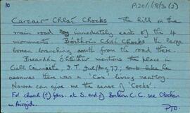 Features of the townland of Eochaill [Oghil], beginning with the letter C