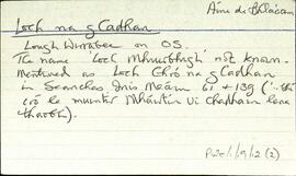 Features of the townland of Inis Meáin [Inishmaan], beginning with the letter L