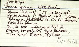 Features of the townland of Cill Éinne [Killeany], beginning with the letter I